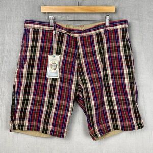 Ralph Lauren Shorts Mens 40 Reversible Madras Plaid Khaki Heritage Nantucket